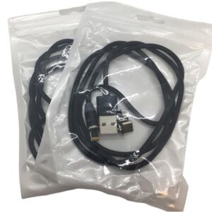 Black Braided Cord Charging Cable Interchangeable